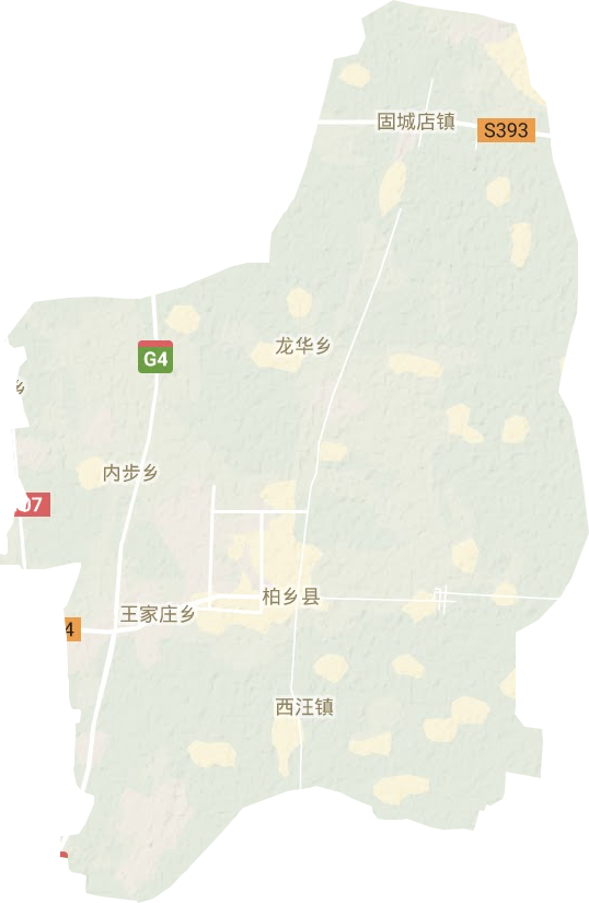 柏乡县地形地图