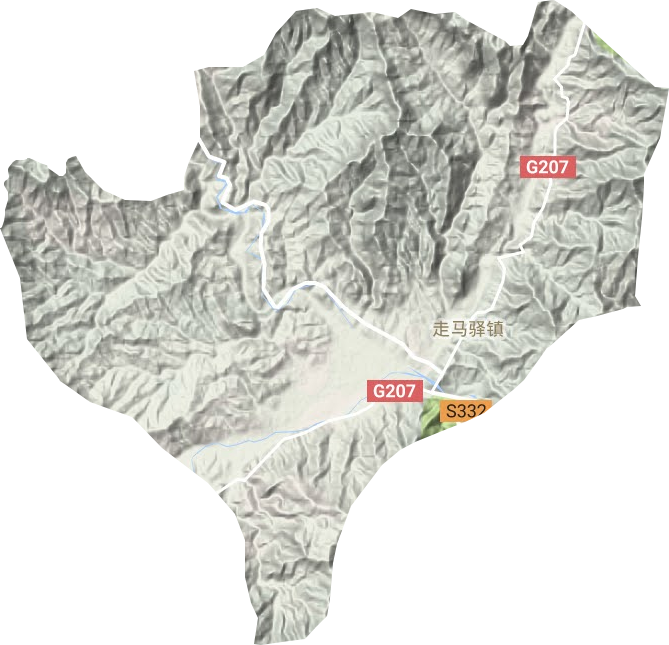 走马驿镇地形地图