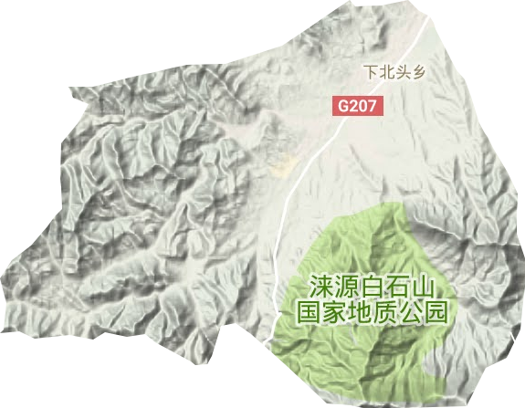 白石山镇地形地图
