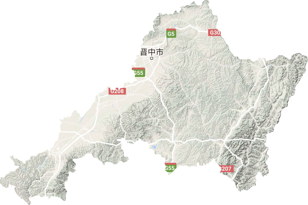 晋中市地形地图