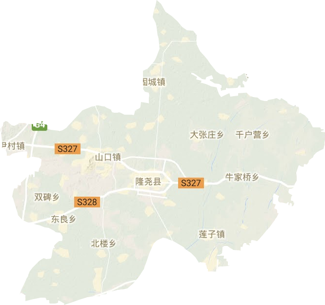 隆尧县地形地图