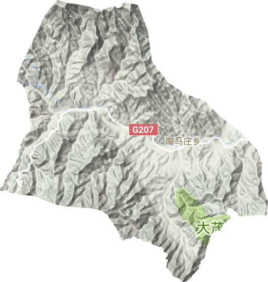 南马庄乡地形地图