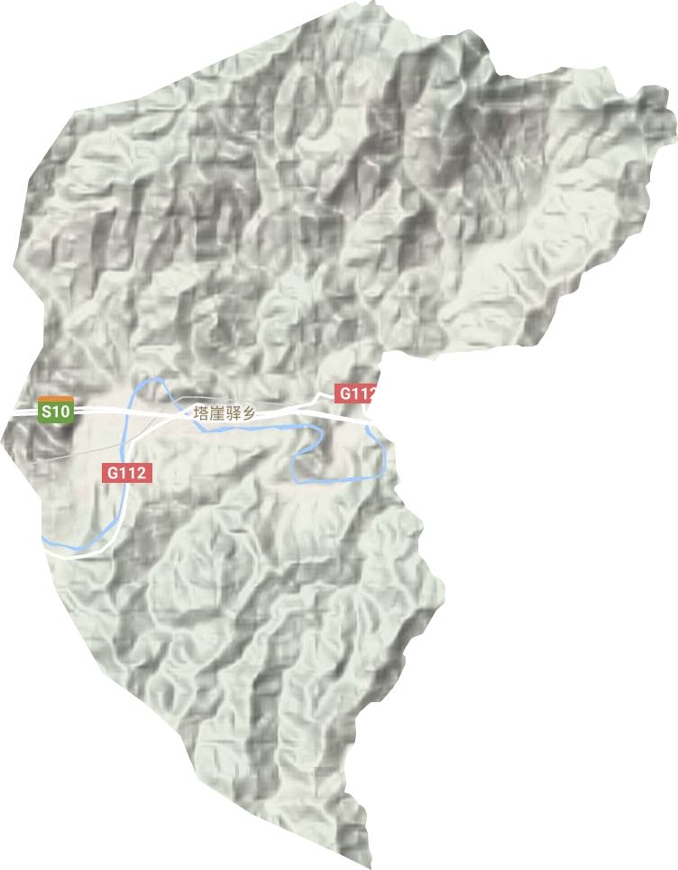 塔崖驿乡地形地图