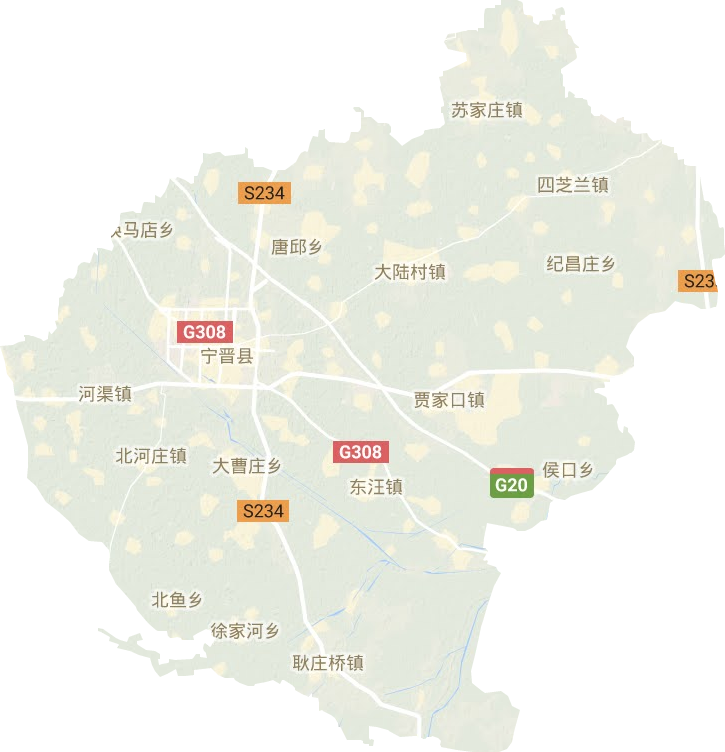 宁晋县地形地图