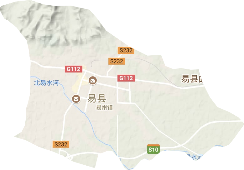 易州镇地形地图