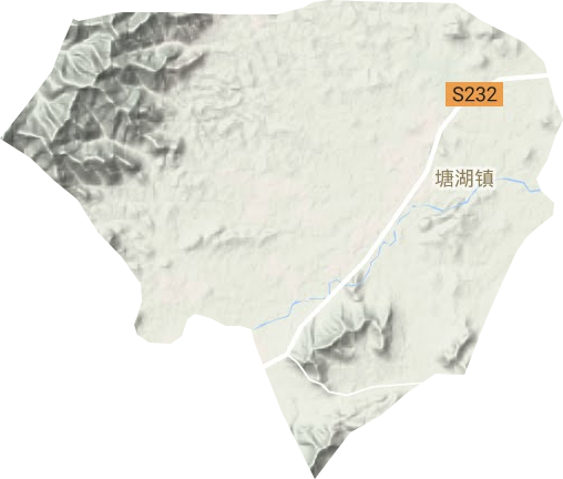 塘湖镇地形地图