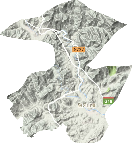 狼牙山镇地形地图