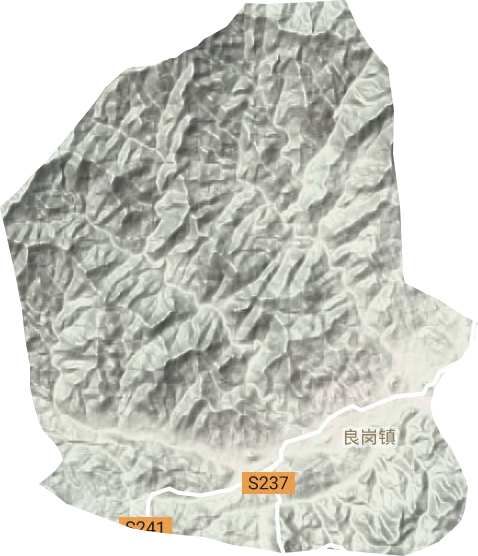 良岗镇地形地图