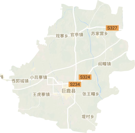 巨鹿县地形地图