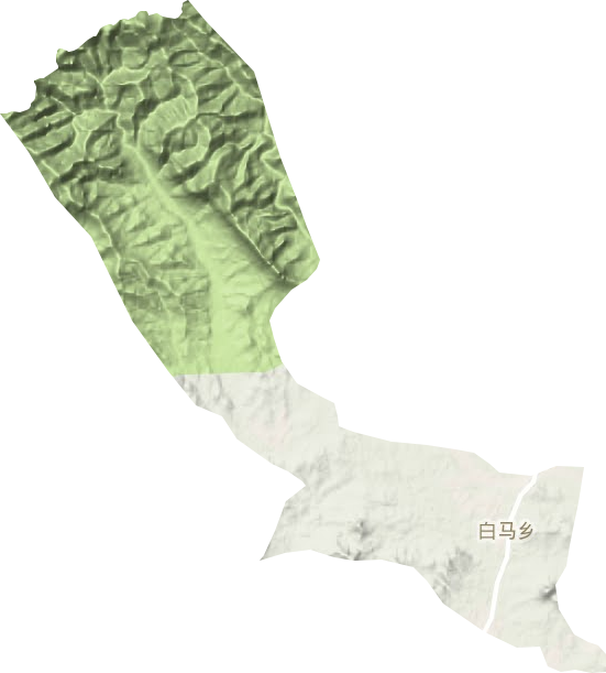 白马乡地形地图