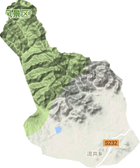 流井乡地形地图