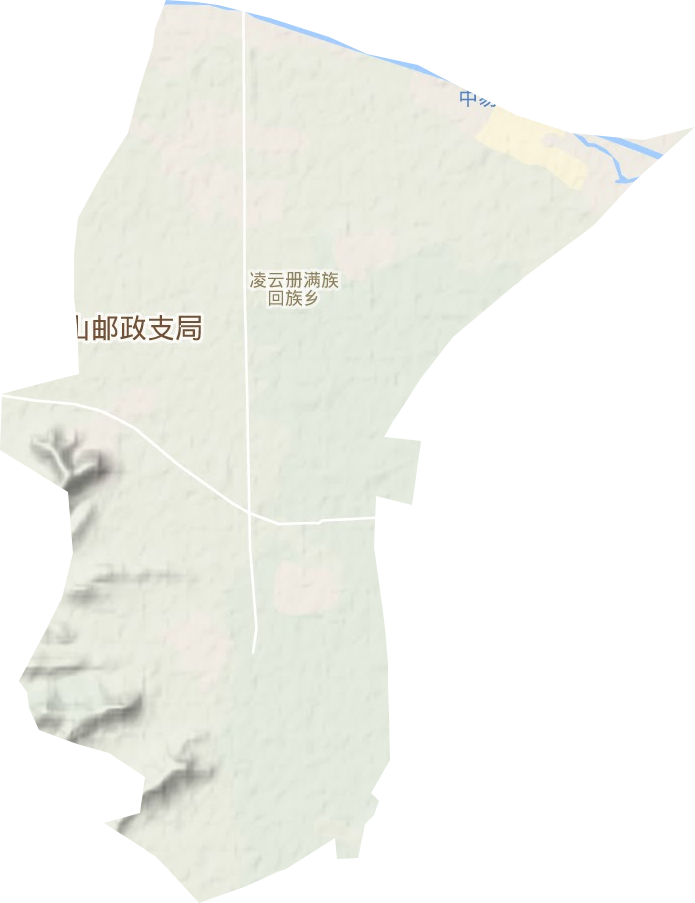 凌云册乡地形地图