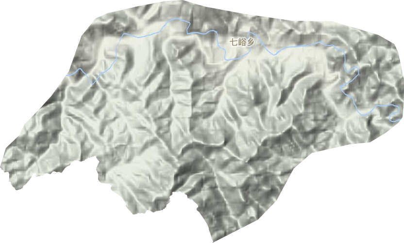 七峪乡地形地图