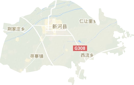 新河县地形地图