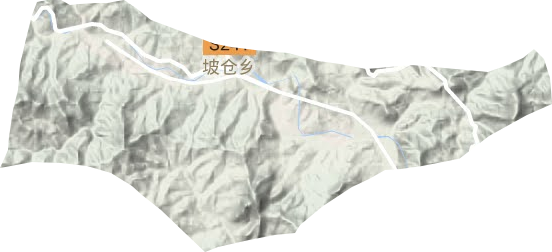 坡仓乡地形地图