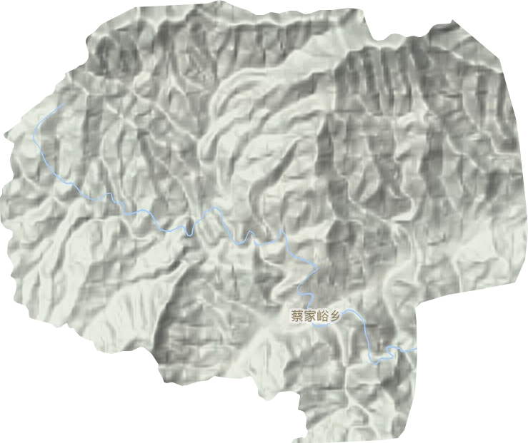 蔡家峪乡地形地图