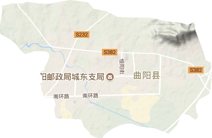 恒州镇地形地图