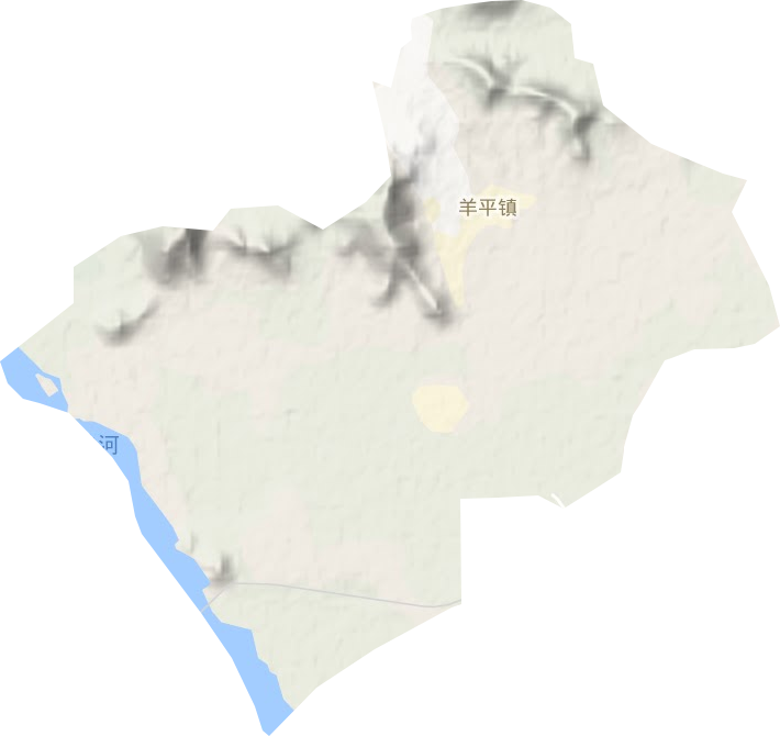 羊平镇地形地图