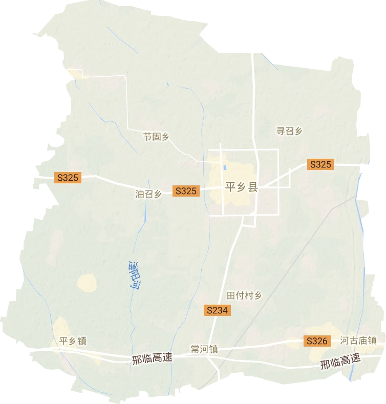 平乡县地形地图