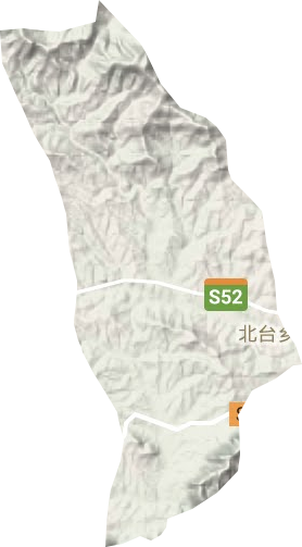 北台乡地形地图