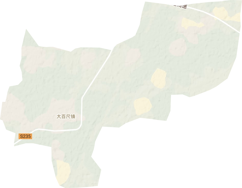 大百尺镇地形地图