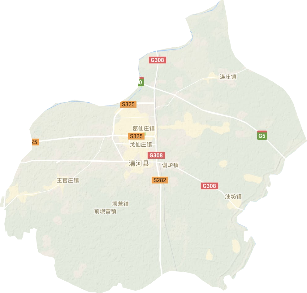 清河县地形地图