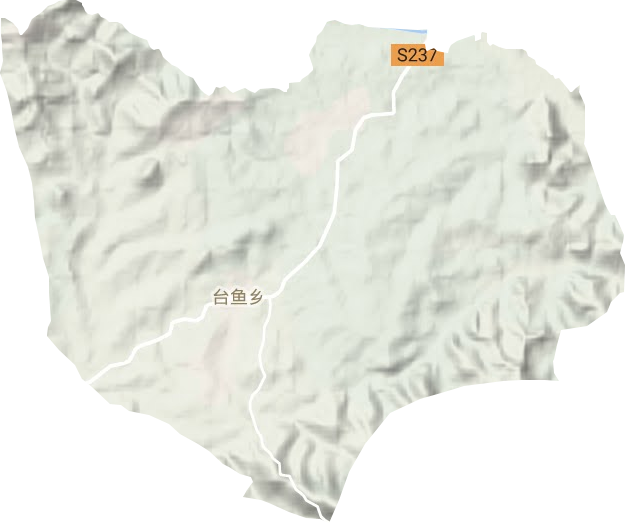 台鱼乡地形地图