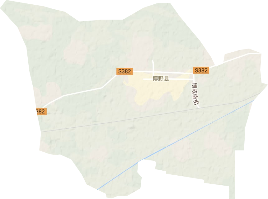 博野镇地形地图