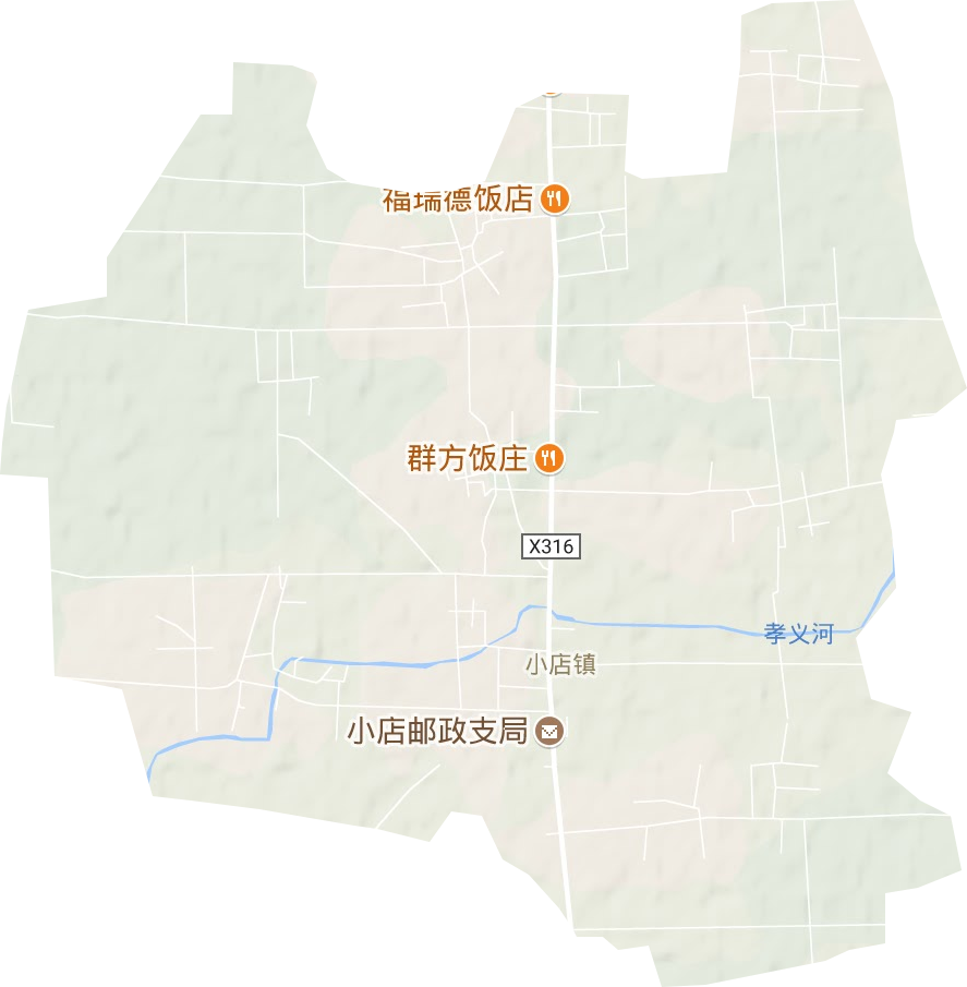 小店镇地形地图