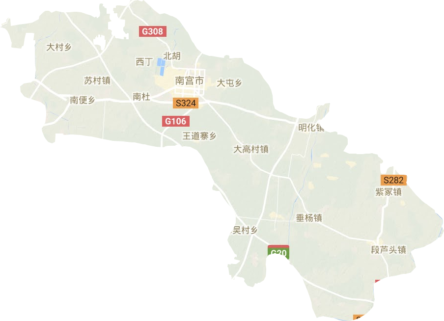 南宫市地形地图