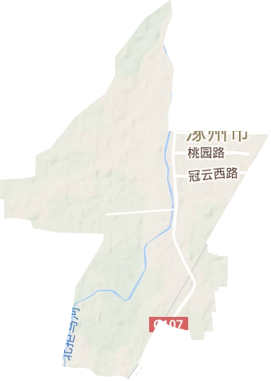 桃园街道地形地图