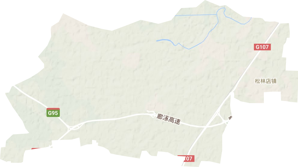 松林店镇地形地图