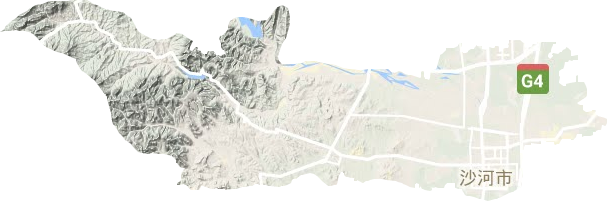 沙河市地形地图