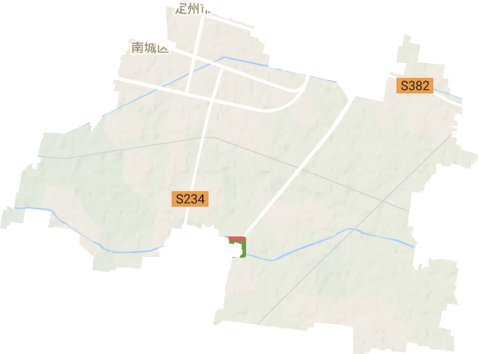 南城区街道地形地图