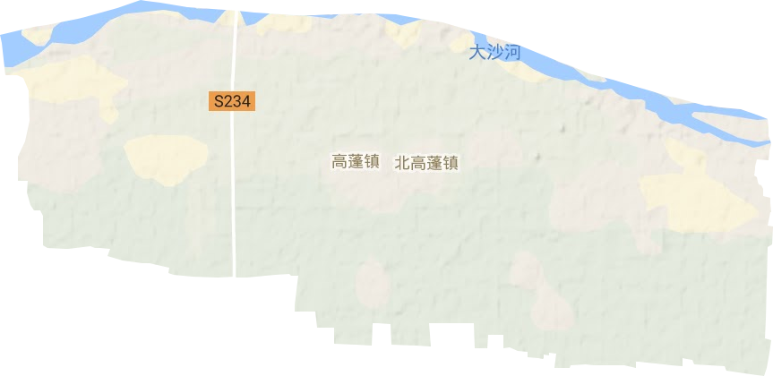高蓬镇地形地图