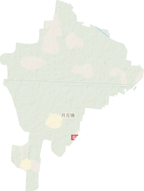 开元镇地形地图