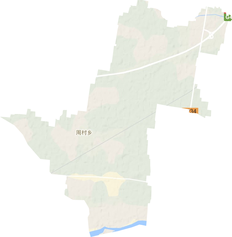周村镇地形地图
