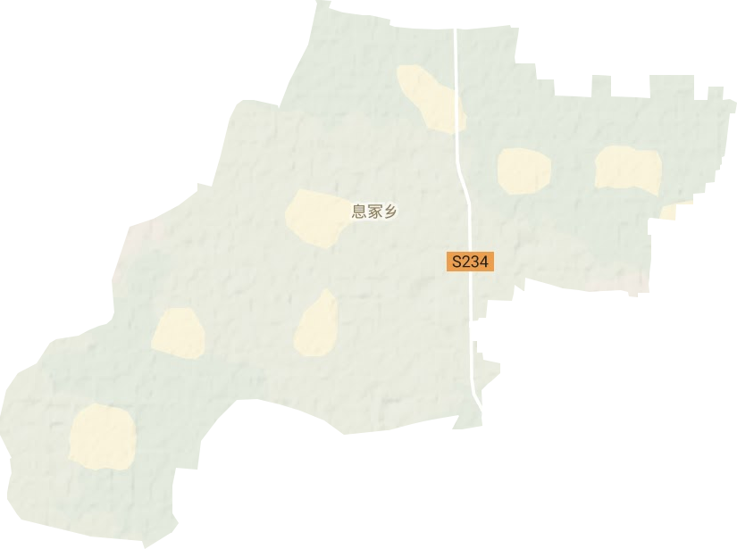 息冢镇地形地图