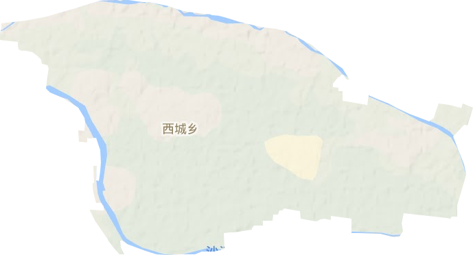 西城乡地形地图