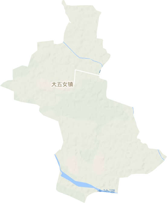 大五女镇地形地图