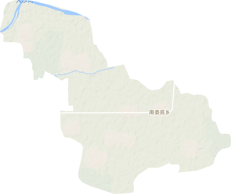 南娄底乡地形地图