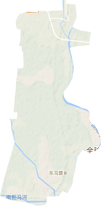 东马营镇地形地图