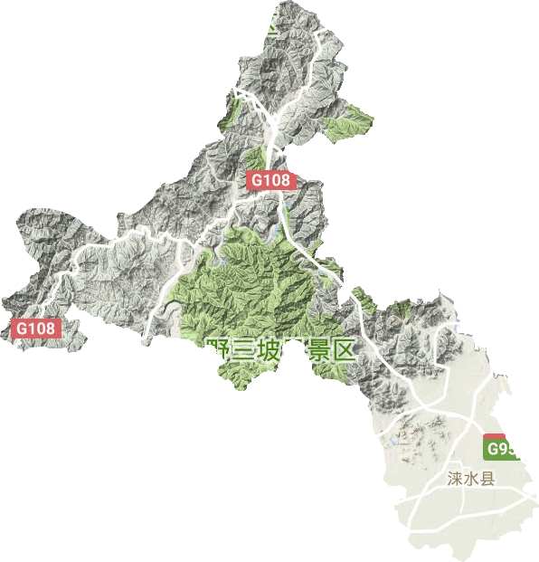 涞水县地形地图