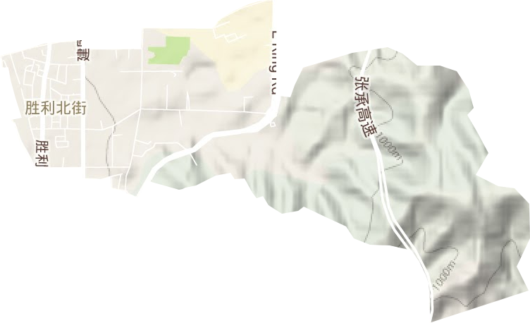 胜利北路街道地形地图