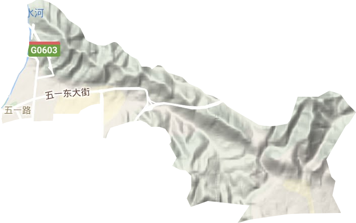 五一路街道地形地图