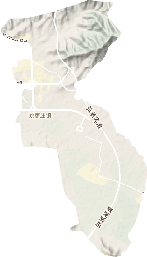 姚家庄镇地形地图