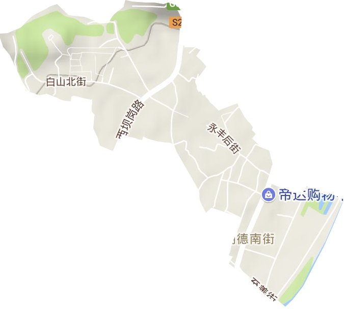 明德南街街道地形地图