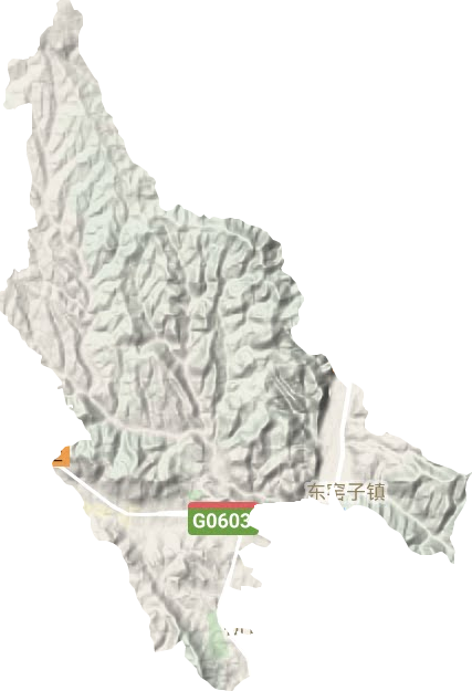 东窑子镇地形地图