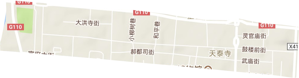 天泰寺街道地形地图