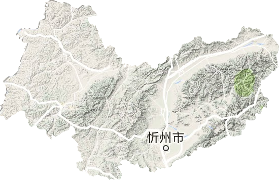 忻州市地形地图